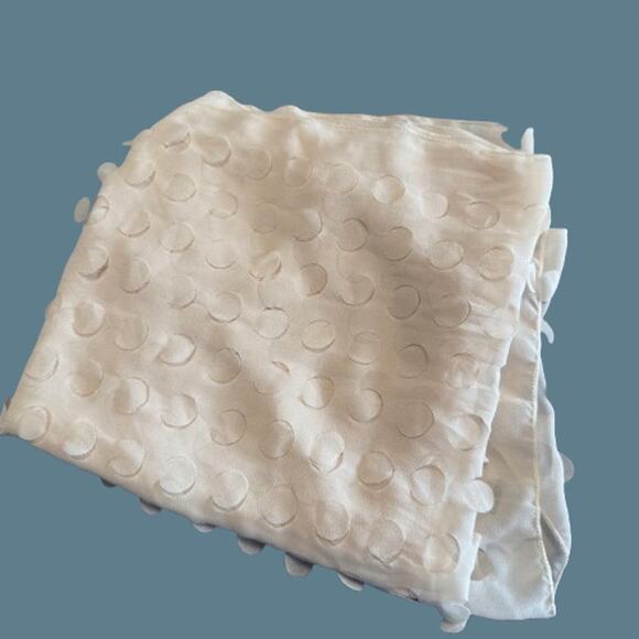 Cream Polka Dot Cut Out G Brand Polyester Scarf - Picture 5 of 5